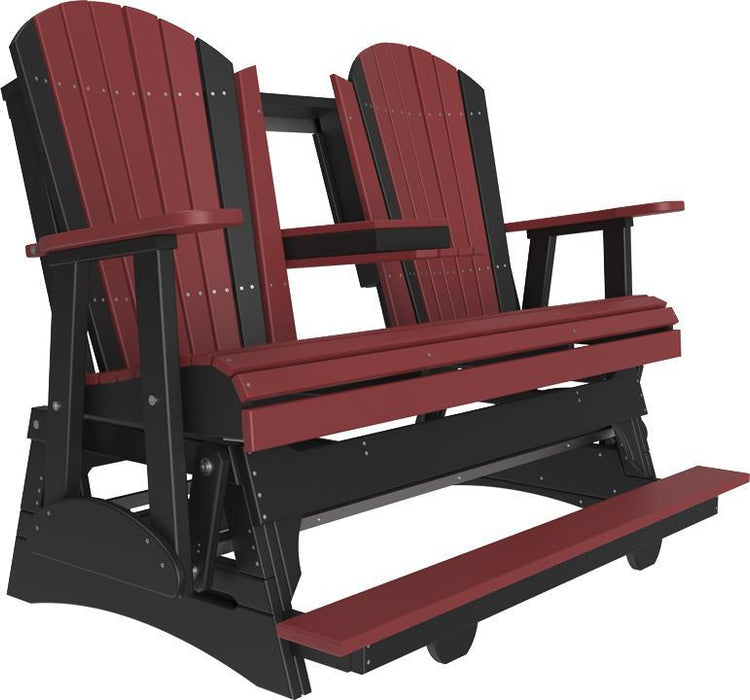 LuxCraft Counter Height Recycled Plastic 5' Adirondack Balcony Glider  - LEAD TIME TO SHIP 7 BUSINESS DAYS OR LESS