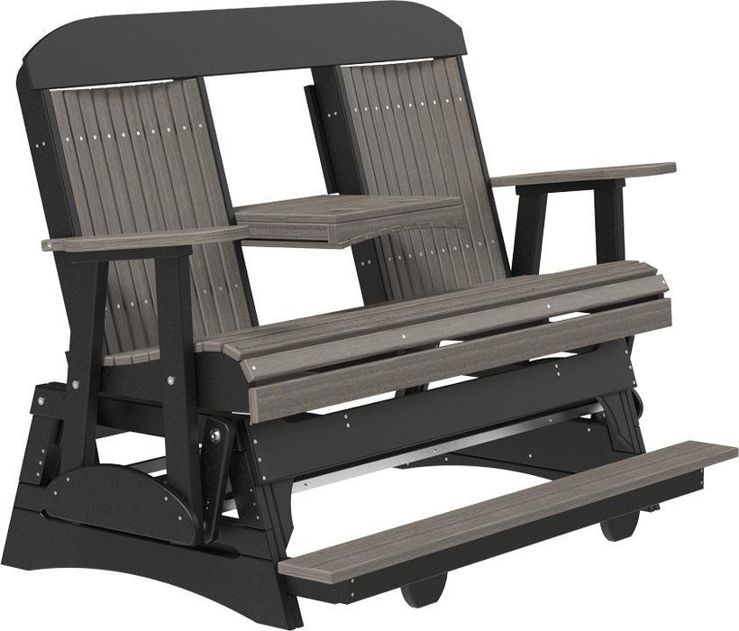 LuxCraft Counter Height Recycled Plastic 5' Classic Balcony Glider  - LEAD TIME TO SHIP 7 BUSINESS DAYS OR LESS