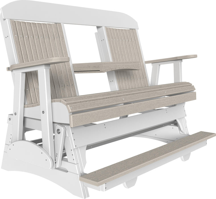 LuxCraft Counter Height Recycled Plastic 5' Classic Balcony Glider  - LEAD TIME TO SHIP 7 BUSINESS DAYS OR LESS
