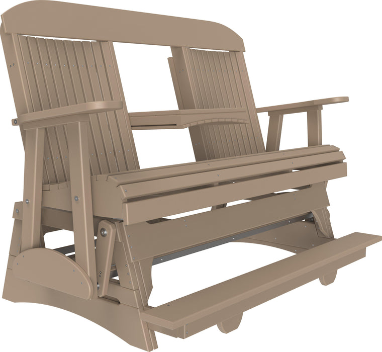 LuxCraft Counter Height Recycled Plastic 5' Classic Balcony Glider  - LEAD TIME TO SHIP 7 BUSINESS DAYS OR LESS