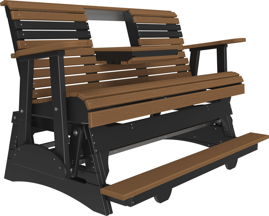 LuxCraft Counter Height Recycled Plastic 5' Plain Balcony Glider  - LEAD TIME TO SHIP 7 BUSINESS DAYS OR LESS