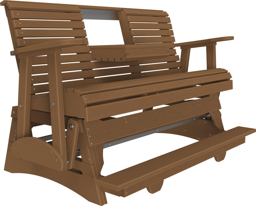 LuxCraft Counter Height Recycled Plastic 5' Plain Balcony Glider  - LEAD TIME TO SHIP 7 BUSINESS DAYS OR LESS