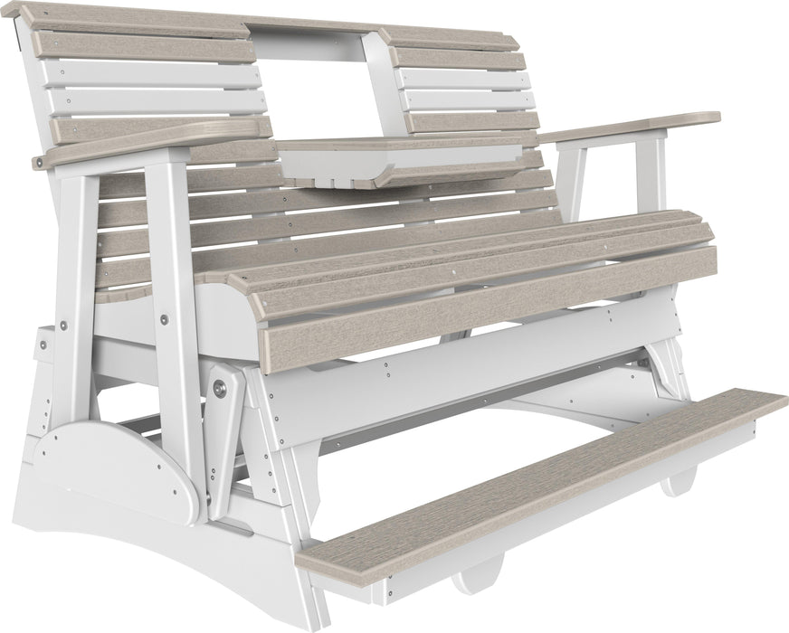 LuxCraft Counter Height Recycled Plastic 5' Plain Balcony Glider  - LEAD TIME TO SHIP 7 BUSINESS DAYS OR LESS