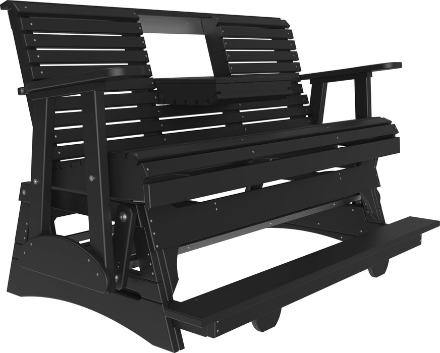 LuxCraft Counter Height Recycled Plastic 5' Plain Balcony Glider  - LEAD TIME TO SHIP 7 BUSINESS DAYS OR LESS