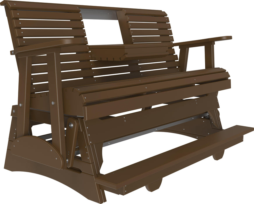 LuxCraft Counter Height Recycled Plastic 5' Plain Balcony Glider  - LEAD TIME TO SHIP 7 BUSINESS DAYS OR LESS