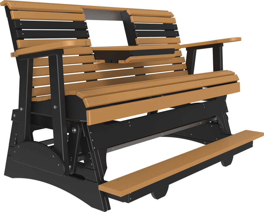 LuxCraft Counter Height Recycled Plastic 5' Plain Balcony Glider  - LEAD TIME TO SHIP 7 BUSINESS DAYS OR LESS