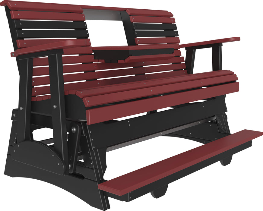 LuxCraft Counter Height Recycled Plastic 5' Plain Balcony Glider  - LEAD TIME TO SHIP 7 BUSINESS DAYS OR LESS