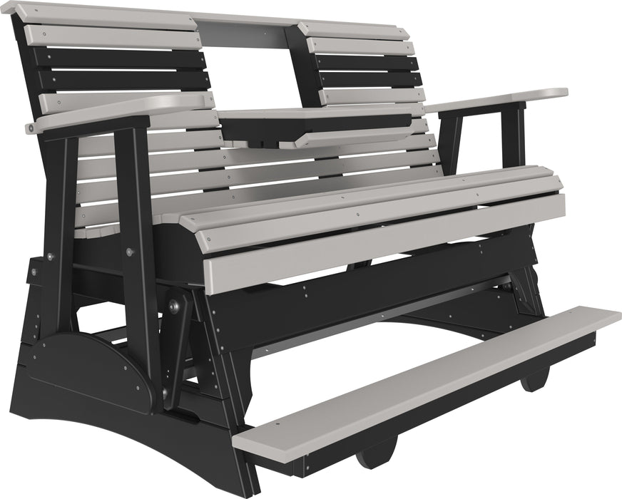 LuxCraft Counter Height Recycled Plastic 5' Plain Balcony Glider  - LEAD TIME TO SHIP 7 BUSINESS DAYS OR LESS