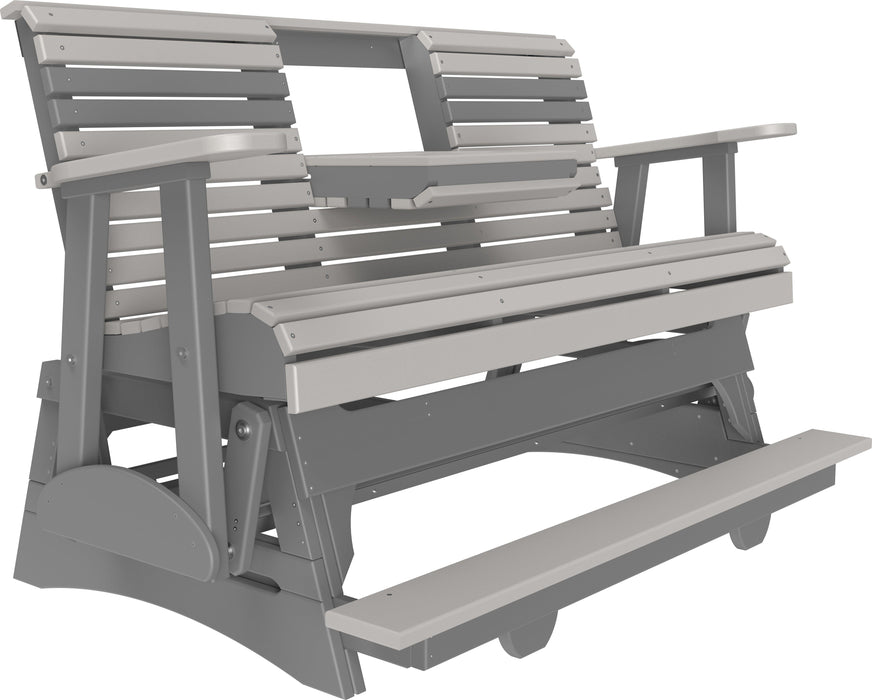 LuxCraft Counter Height Recycled Plastic 5' Plain Balcony Glider  - LEAD TIME TO SHIP 7 BUSINESS DAYS OR LESS