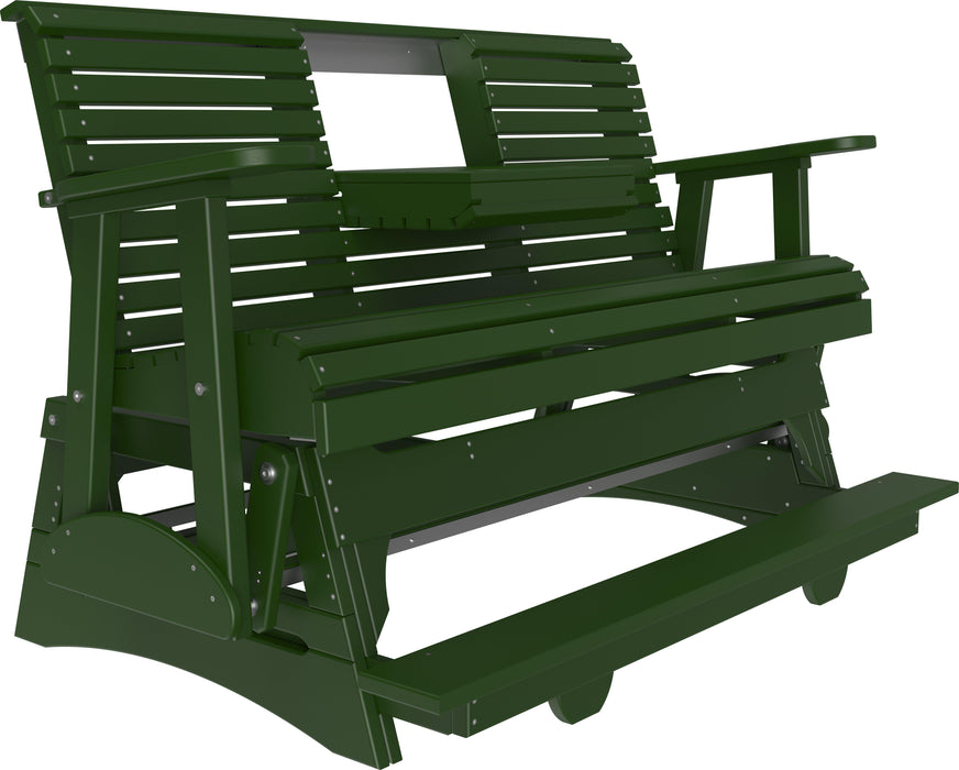 LuxCraft Counter Height Recycled Plastic 5' Plain Balcony Glider  - LEAD TIME TO SHIP 7 BUSINESS DAYS OR LESS