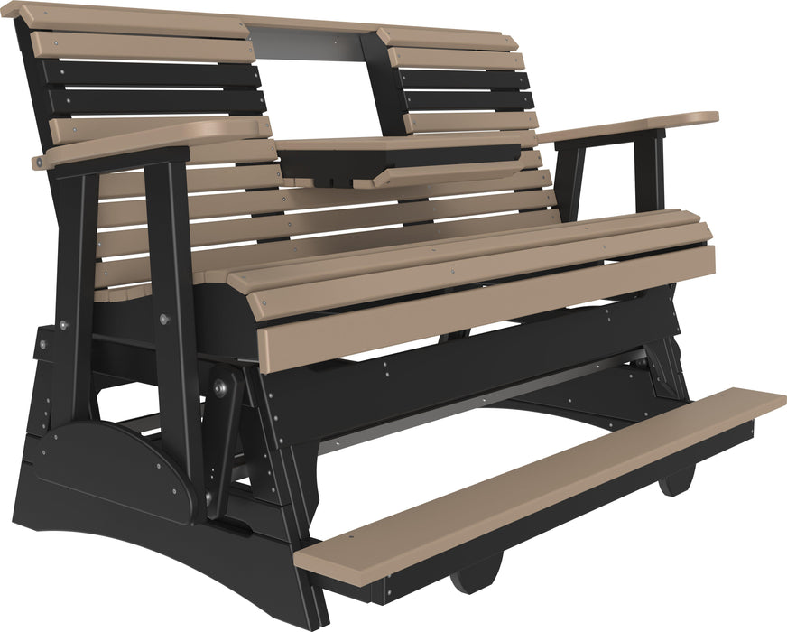 LuxCraft Counter Height Recycled Plastic 5' Plain Balcony Glider  - LEAD TIME TO SHIP 7 BUSINESS DAYS OR LESS