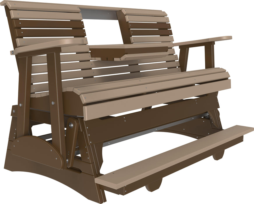 LuxCraft Counter Height Recycled Plastic 5' Plain Balcony Glider  - LEAD TIME TO SHIP 7 BUSINESS DAYS OR LESS