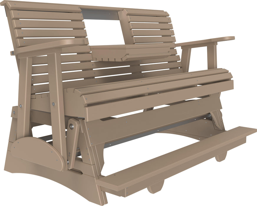 LuxCraft Counter Height Recycled Plastic 5' Plain Balcony Glider  - LEAD TIME TO SHIP 7 BUSINESS DAYS OR LESS