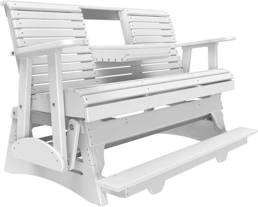 LuxCraft Counter Height Recycled Plastic 5' Plain Balcony Glider  - LEAD TIME TO SHIP 7 BUSINESS DAYS OR LESS