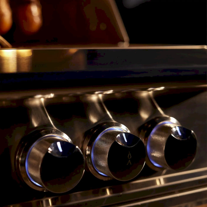Blaze Grill Package - LTE PRO 40-Inch 5-Burner Natural Gas Grill with Digital Temperature Screen and Rear Infrared Burner, and Grill Cart in Stainless Steel (AP2-5LTEPRO-NG)