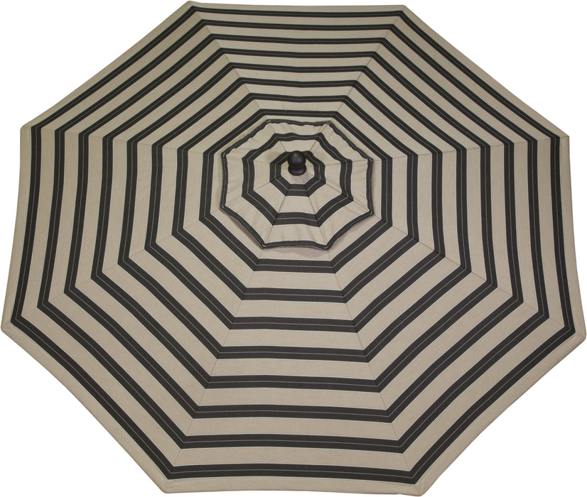 LuxCraft Aluminum Crank Lift Push Button Tilt 9' Market Umbrella - LEAD TIME TO SHIP 7 BUSINESS DAYS OR LESS