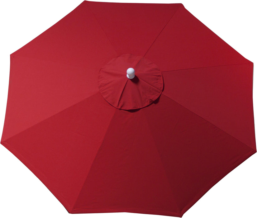 LuxCraft Aluminum Crank Lift Push Button Tilt 9' Market Umbrella - LEAD TIME TO SHIP 7 BUSINESS DAYS OR LESS