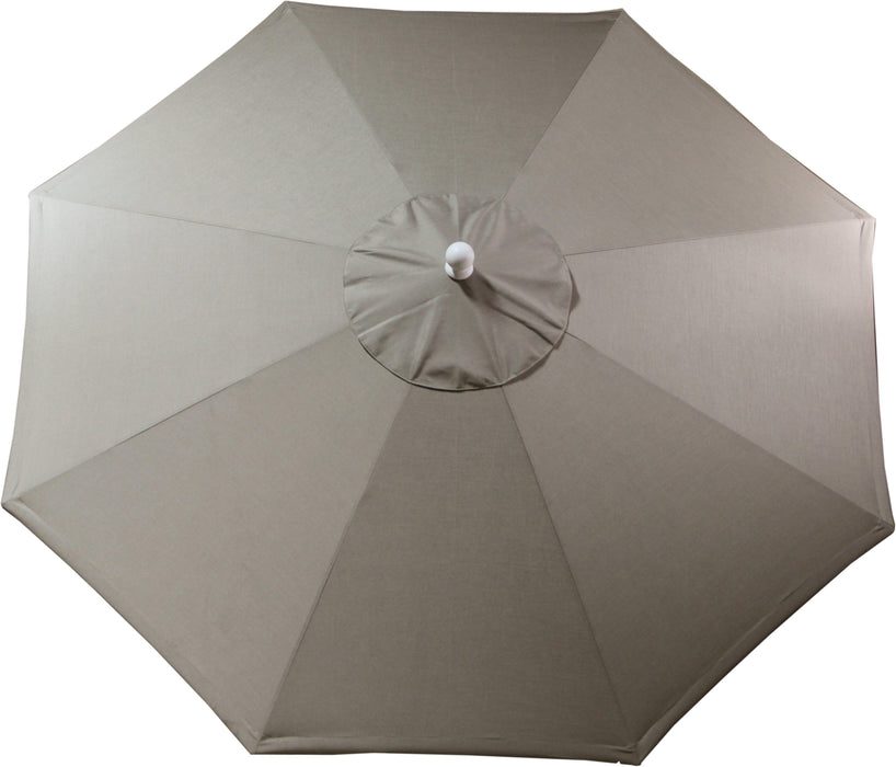 LuxCraft Aluminum Crank Lift Push Button Tilt 9' Market Umbrella - LEAD TIME TO SHIP 7 BUSINESS DAYS OR LESS