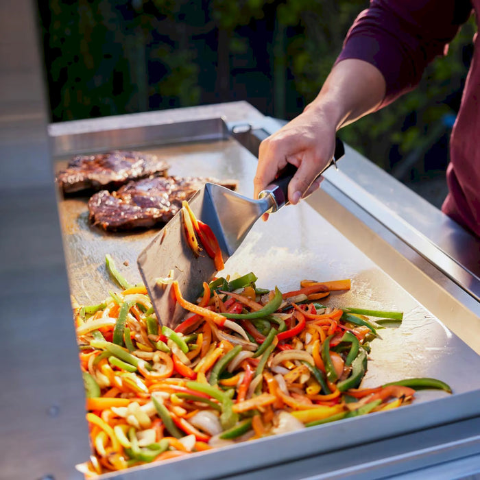 Blaze Grill Package - LTE Pro 40-Inch Natural Gas Griddle with Digital Temperature Screen and Lift-Assist Lid, and Grill Cart in Stainless Steel (AP2-GRIDDLE40-NG)