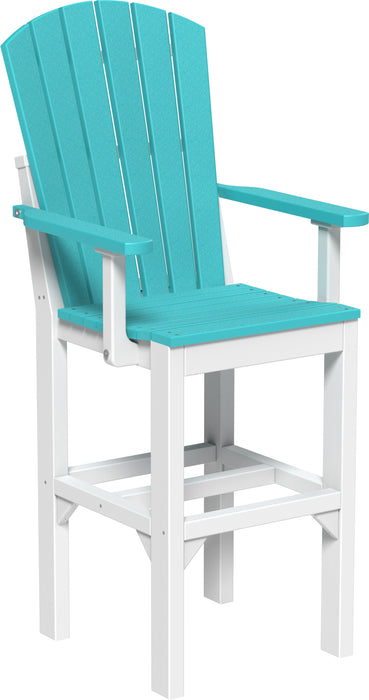 LuxCraft Recycled Plastic Adirondack Arm Chair (BAR HEIGHT) - LEAD TIME TO SHIP 3 TO 4 WEEKS