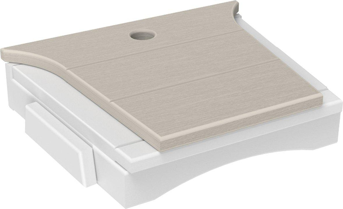 LuxCraft Recycled Plastic Counter Height Adirondack Tete-a-Tete Balcony Set  - LEAD TIME TO SHIP 7 BUSINESS DAYS OR LESS