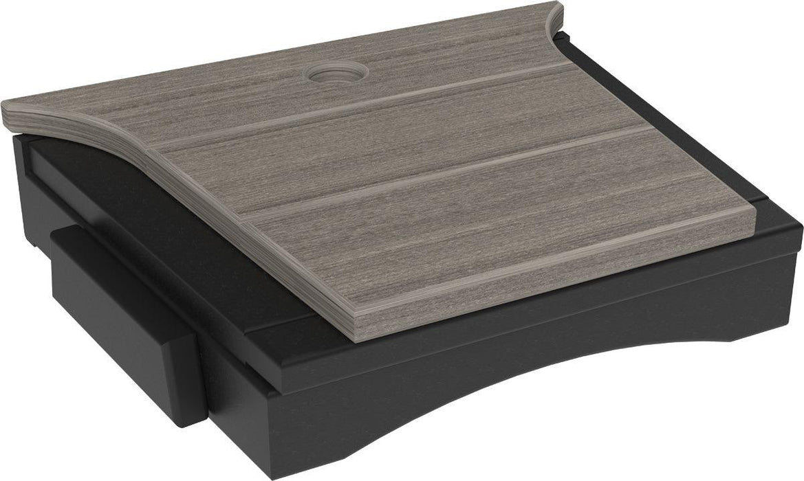 LuxCraft Recycled Plastic Balcony Chair Tete-a-Tete Connecting Table ONLY  (chairs sold separately)  - LEAD TIME TO SHIP 7 BUSINESS DAYS OR LESS