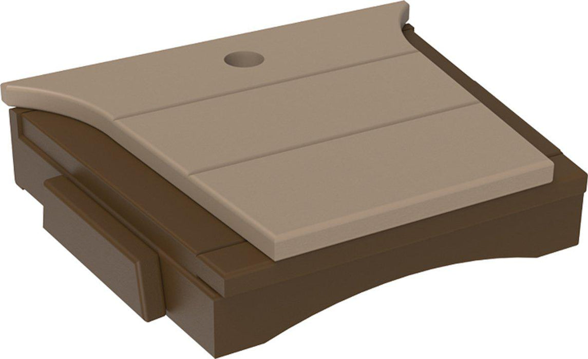 LuxCraft Recycled Plastic Counter Height Adirondack Tete-a-Tete Balcony Set  - LEAD TIME TO SHIP 7 BUSINESS DAYS OR LESS
