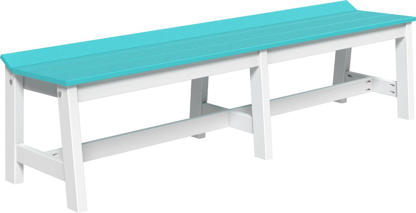 LuxCraft Recycled Plastic 72" Café Dining Bench - LEAD TIME TO SHIP 3 TO 4 WEEKS