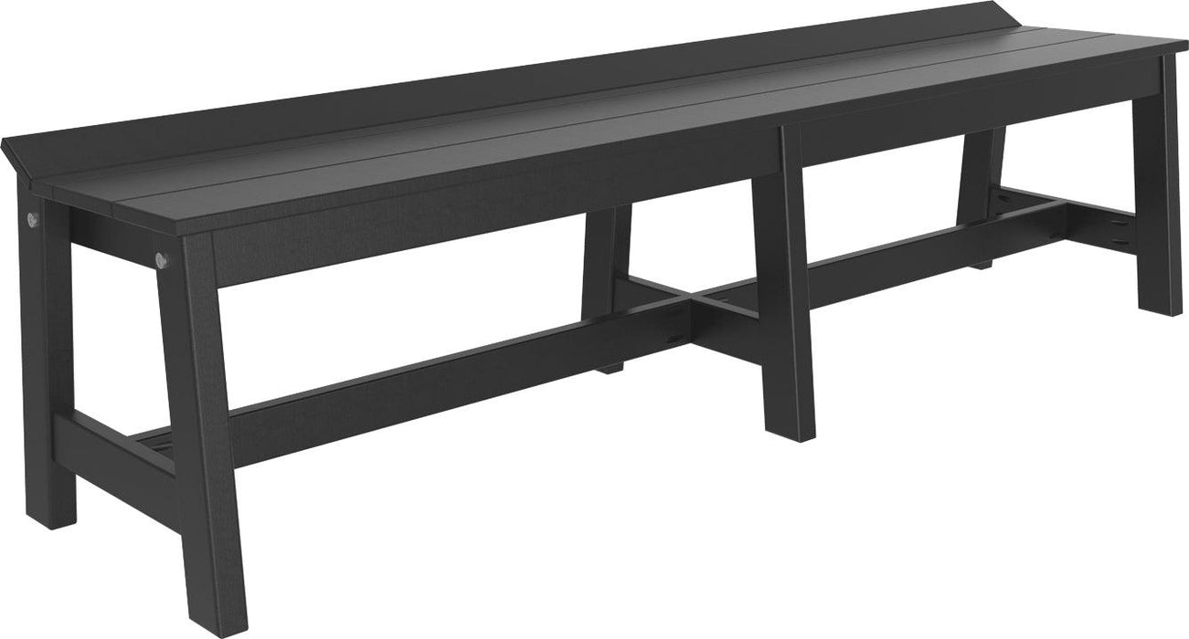 LuxCraft Recycled Plastic 72" Café Dining Bench - LEAD TIME TO SHIP 3 TO 4 WEEKS