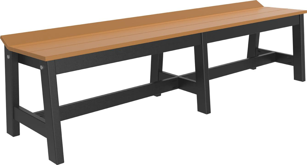 LuxCraft Recycled Plastic 72" Café Dining Bench - LEAD TIME TO SHIP 3 TO 4 WEEKS