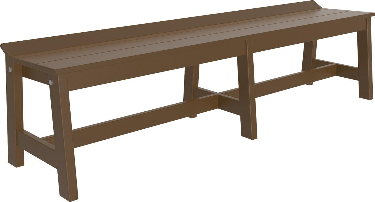 LuxCraft Recycled Plastic 72" Café Dining Bench - LEAD TIME TO SHIP 3 TO 4 WEEKS