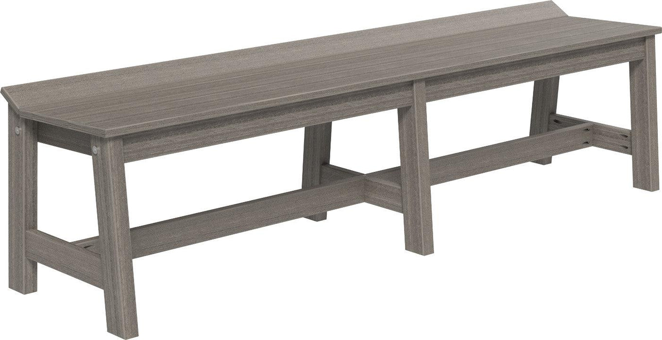 LuxCraft Recycled Plastic 72" Café Dining Bench - LEAD TIME TO SHIP 3 TO 4 WEEKS