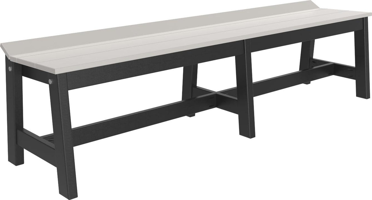 LuxCraft Recycled Plastic 72" Café Dining Bench - LEAD TIME TO SHIP 3 TO 4 WEEKS