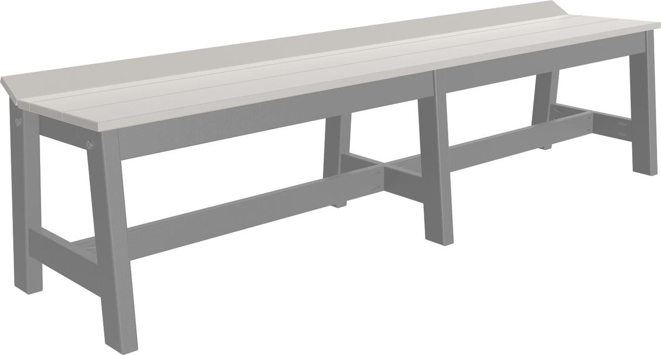 LuxCraft Recycled Plastic 72" Café Dining Bench - LEAD TIME TO SHIP 3 TO 4 WEEKS