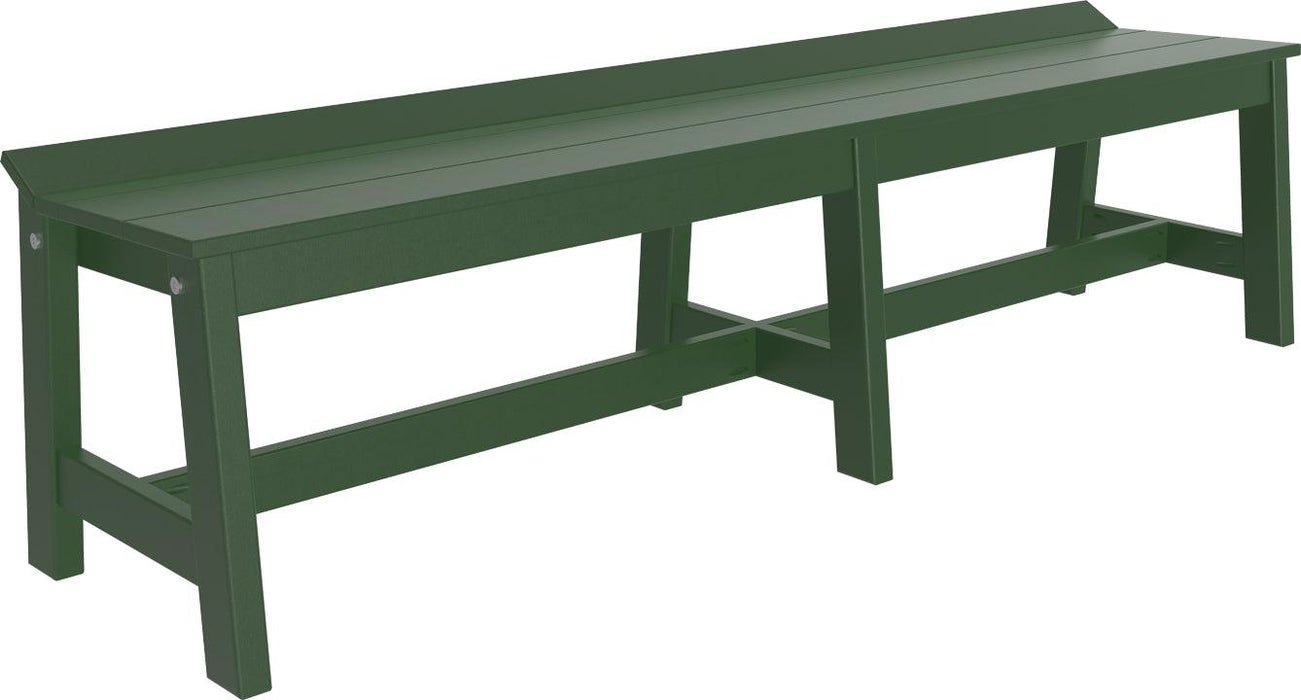 LuxCraft Recycled Plastic 72" Café Dining Bench - LEAD TIME TO SHIP 3 TO 4 WEEKS
