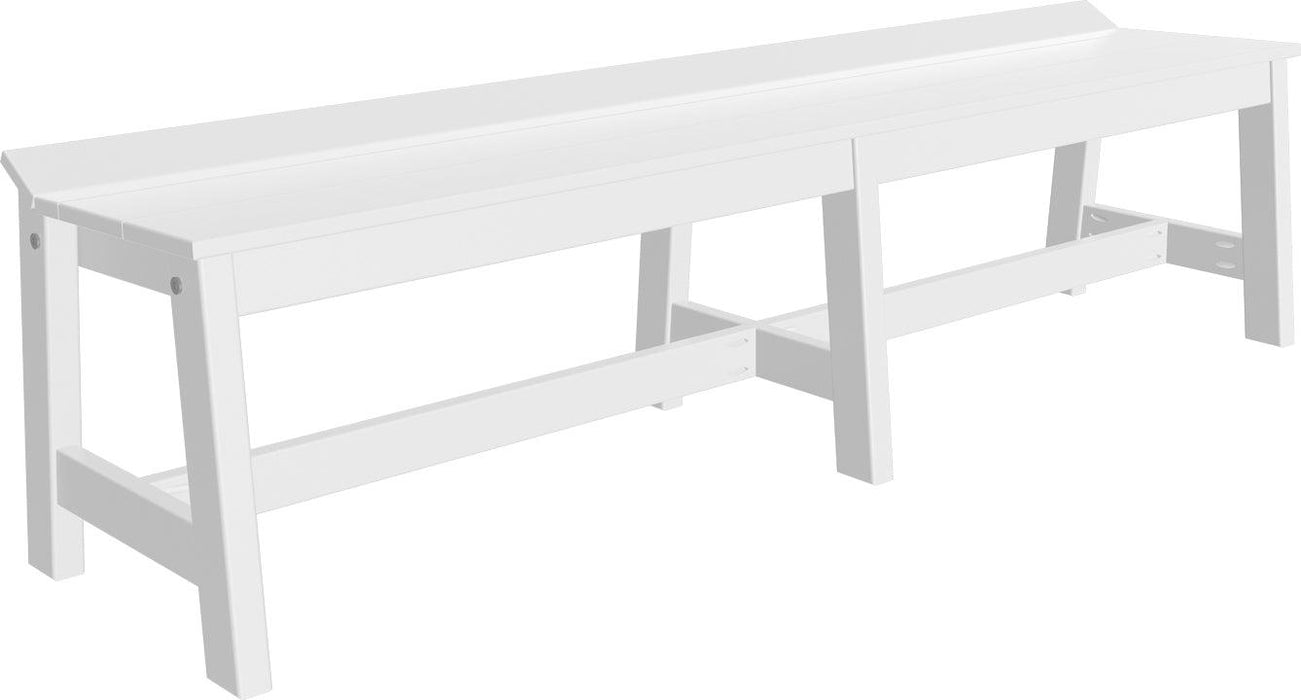LuxCraft Recycled Plastic 72" Café Dining Bench - LEAD TIME TO SHIP 3 TO 4 WEEKS