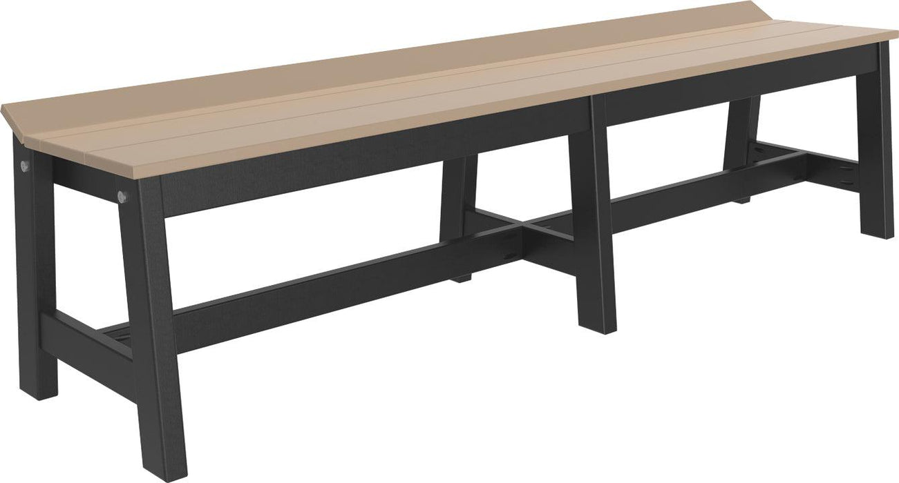 LuxCraft Recycled Plastic 72" Café Dining Bench - LEAD TIME TO SHIP 3 TO 4 WEEKS