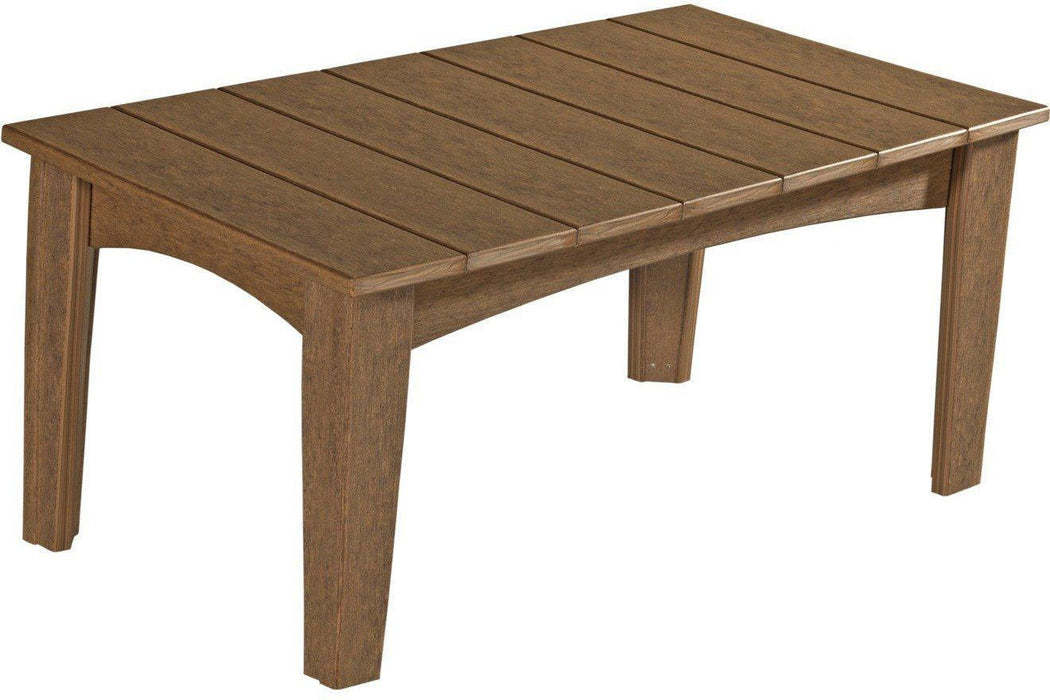 LuxCraft Recycled Plastic Island Coffee Table - LEAD TIME TO SHIP 3 TO 4 WEEKS
