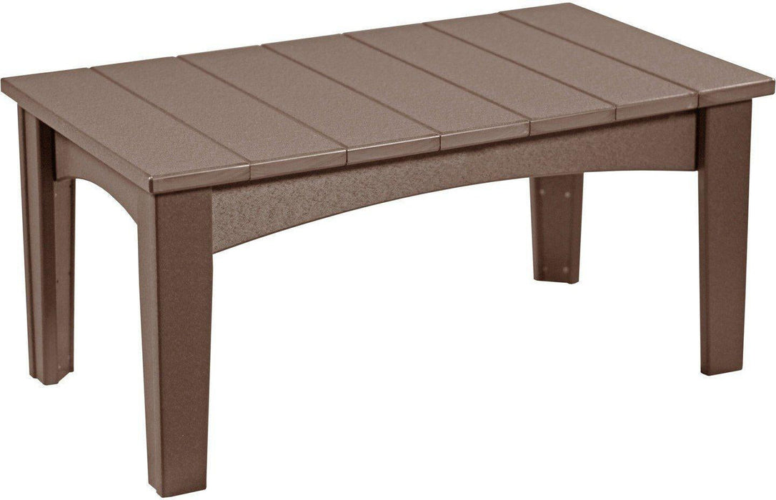 LuxCraft Recycled Plastic Island Coffee Table - LEAD TIME TO SHIP 3 TO 4 WEEKS