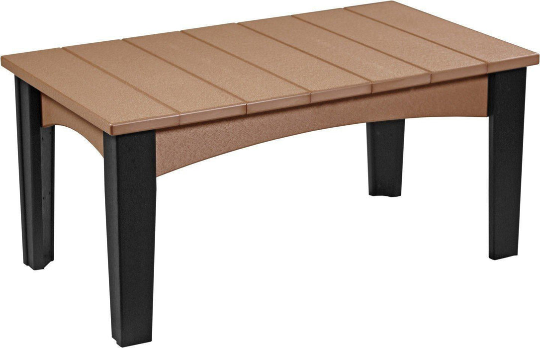 LuxCraft Recycled Plastic Island Coffee Table - LEAD TIME TO SHIP 3 TO 4 WEEKS