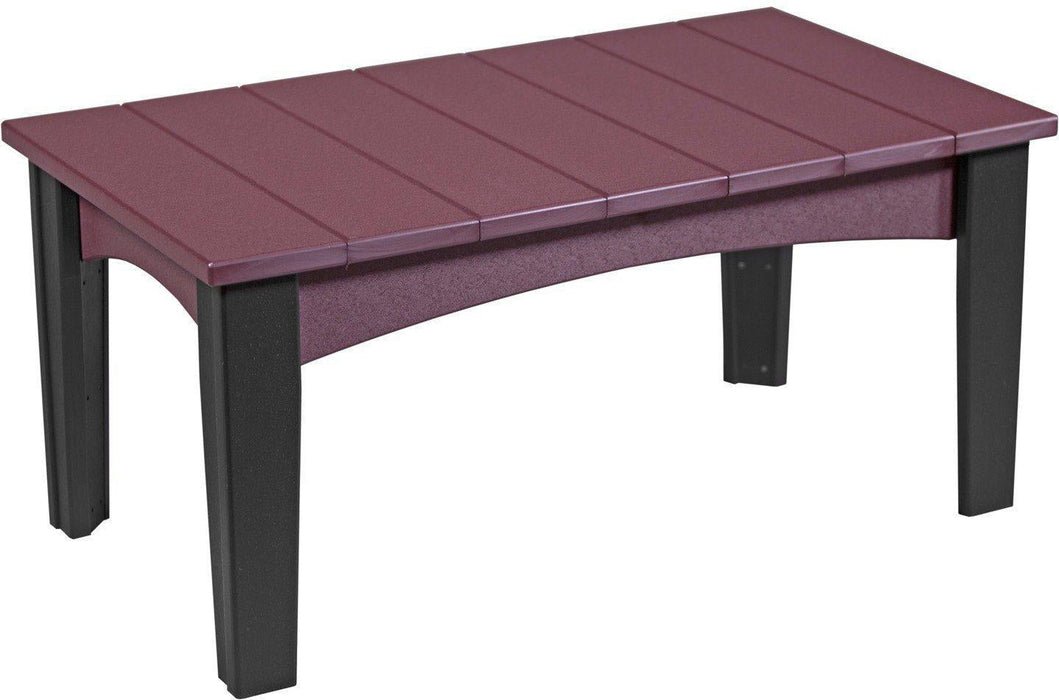 LuxCraft Recycled Plastic Island Coffee Table - LEAD TIME TO SHIP 3 TO 4 WEEKS