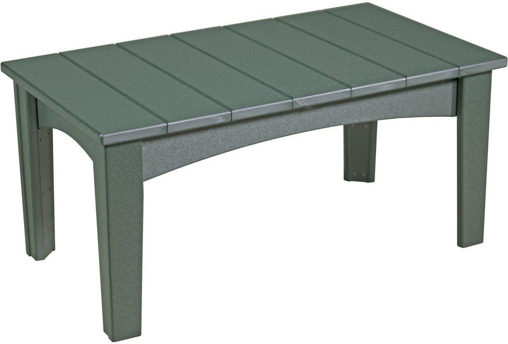 LuxCraft Recycled Plastic Island Coffee Table - LEAD TIME TO SHIP 3 TO 4 WEEKS