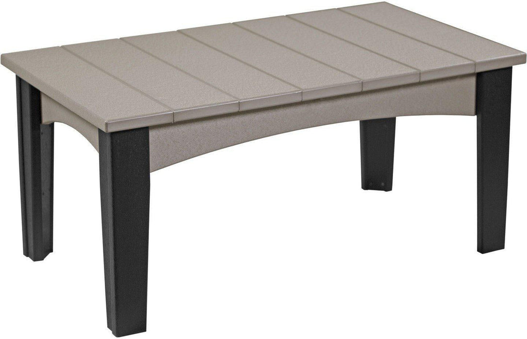 LuxCraft Recycled Plastic Island Coffee Table - LEAD TIME TO SHIP 3 TO 4 WEEKS