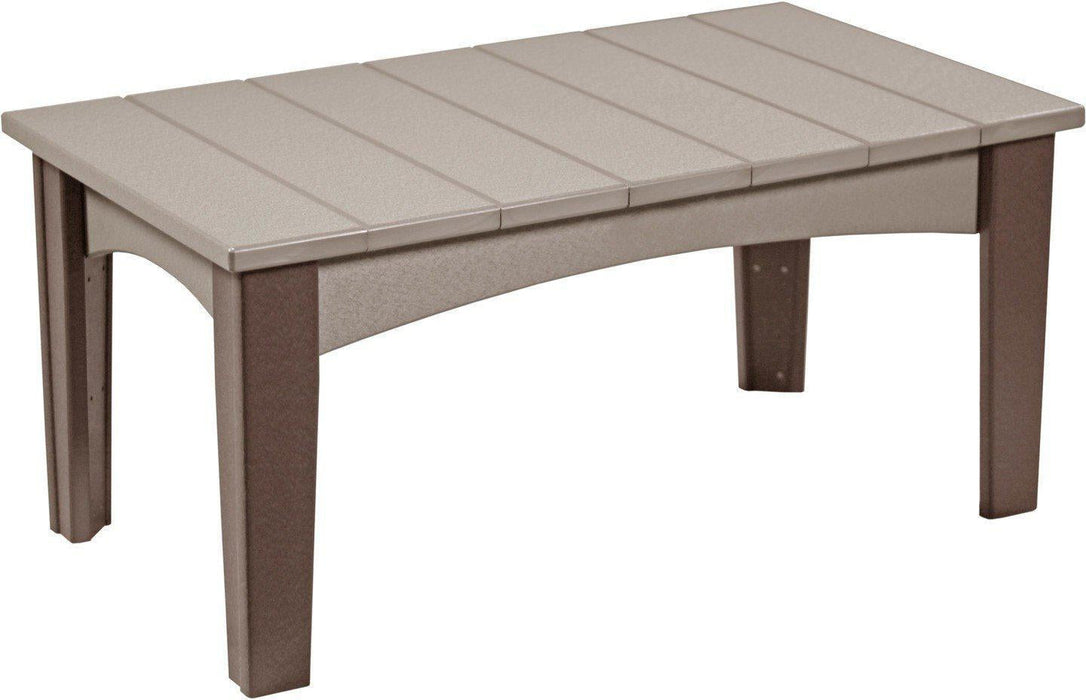 LuxCraft Recycled Plastic Island Coffee Table - LEAD TIME TO SHIP 3 TO 4 WEEKS