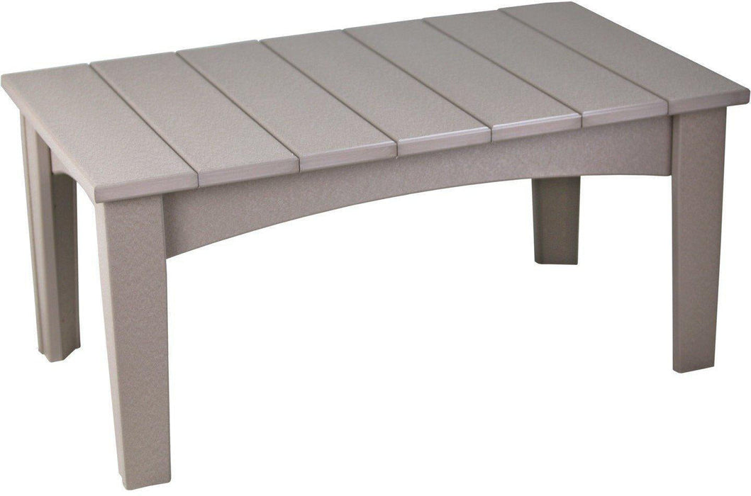 LuxCraft Recycled Plastic Island Coffee Table - LEAD TIME TO SHIP 3 TO 4 WEEKS