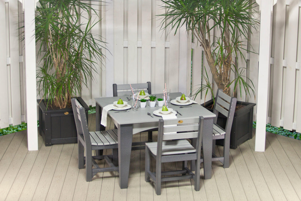 LuxCraft Recycled Plastic 44" Square Island Dining Height Table - LEAD TIME TO SHIP 3 TO 4 WEEKS