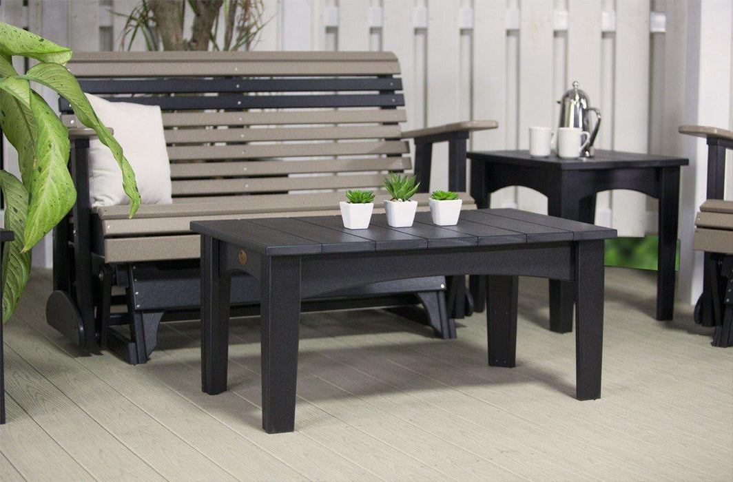 LuxCraft Recycled Plastic Island Coffee Table - LEAD TIME TO SHIP 3 TO 4 WEEKS