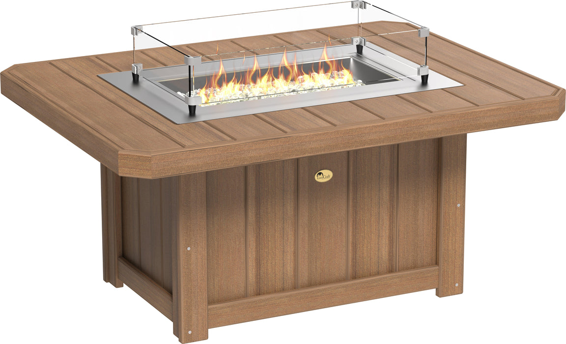 LuxCraft Recycled Plastic Lumin 51" Rectangular Fire Pit - LEAD TIME TO SHIP 3 TO 4 WEEKS