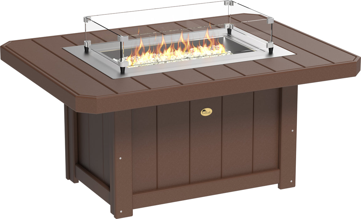 LuxCraft Recycled Plastic Lumin 51" Rectangular Fire Pit - LEAD TIME TO SHIP 3 TO 4 WEEKS