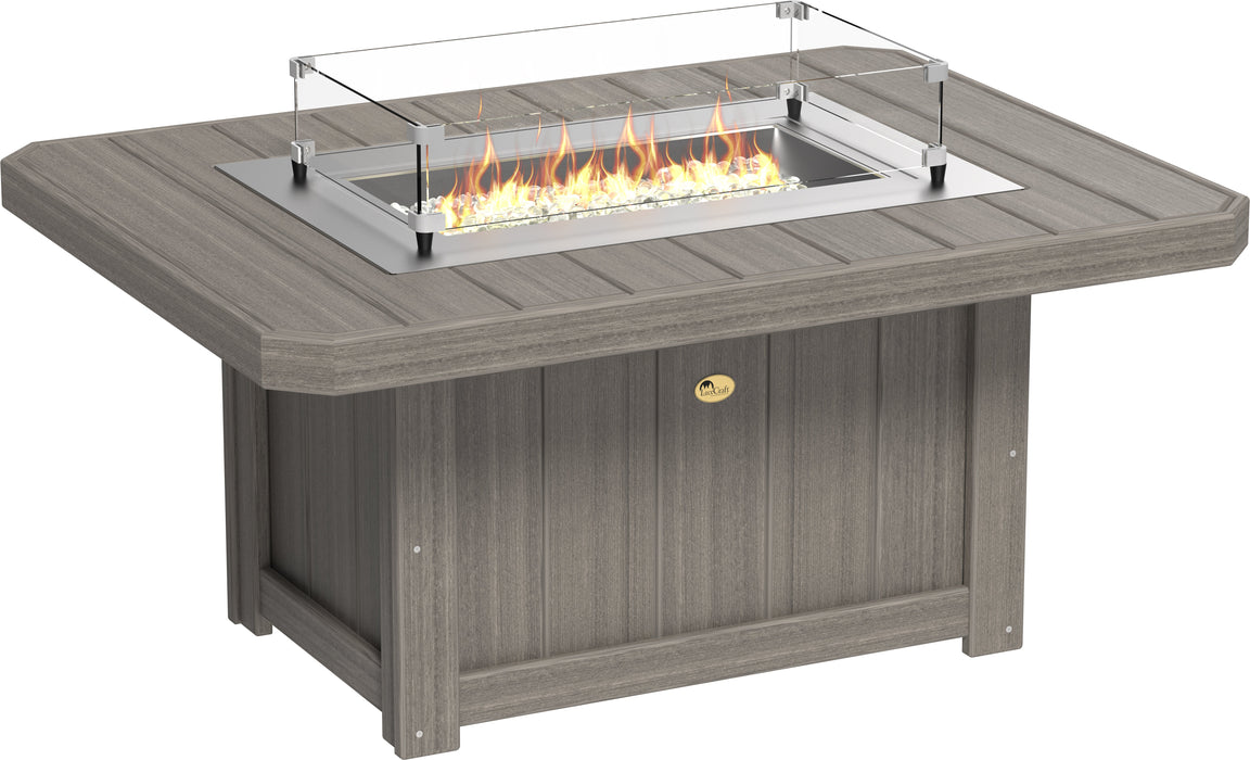 LuxCraft Recycled Plastic Lumin 51" Rectangular Fire Pit - LEAD TIME TO SHIP 3 TO 4 WEEKS